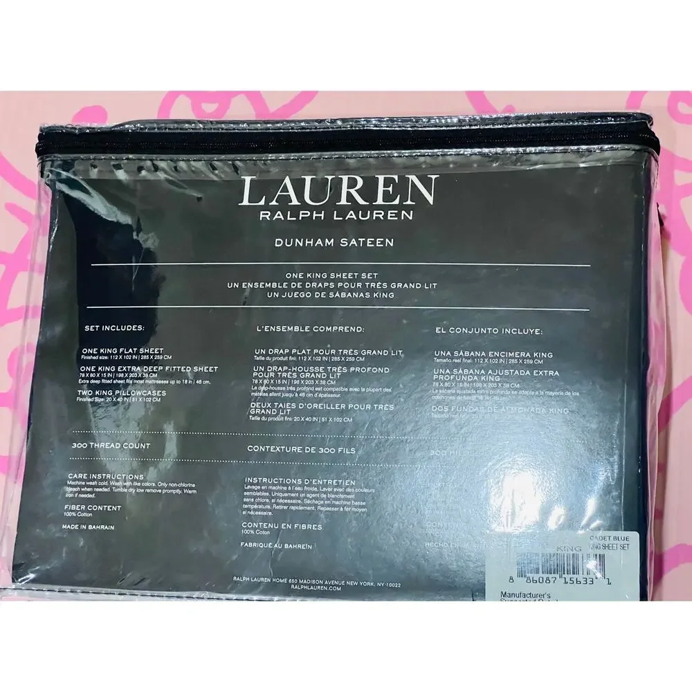 NWT❤️Lauren Ralph Lauren KING Size Sheet Set